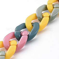 Непрозрачные акриловые цепочки ручной работы AJEW-JB00553