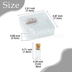 18 шт. стеклянная банка стеклянная бутылка контейнеры для бисера CON-FS0001-16