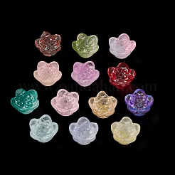 Спрей окрашены прозрачные стеклянные бусины GLAA-D006-10