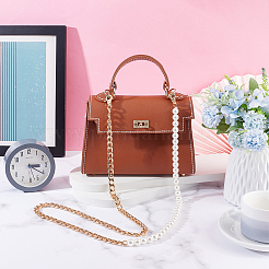 1 шт. пластиковые ручки для сумок с имитацией жемчуга&nbsp;PURS-WR0006-92G