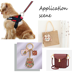 Сплав застежка брелок выводы KEYC-CA0001-04