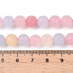 Нити бусин из натурального белого нефрита с эффектом матирования&nbsp;G-T138-8mm-209A