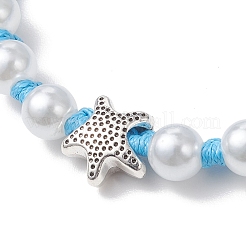 Браслеты из плетеных бусин из искусственного жемчуга из АБС-пластика для женщин&nbsp;BJEW-JB13064