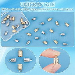 30 шт. 2 цвета 201 наконечники для шнура из нержавеющей стали STAS-UN0055-46