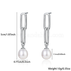 925 овальные серьги-гвоздики из стерлингового серебра с родиевым покрытием&nbsp;KR9373-2