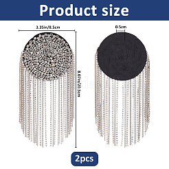 2 шт. фетровые эполеты со стразами&nbsp;AJEW-FH0006-70