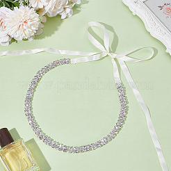 1 шт. полиэстеровый и сплавный свадебный пояс со стразами для украшения банкетного платья DIY-ME0001-73