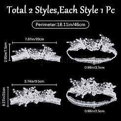 Кружевные эластичные подвязки невесты AJEW-WH0347-96