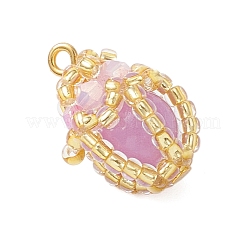 Светящиеся подвески-капли из стеклянных бусин ручной работы&nbsp;PALLOY-MZ00962-01