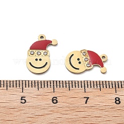 Подвески из нержавеющей стали 304 с эмалью и стразами STAS-M111-18G