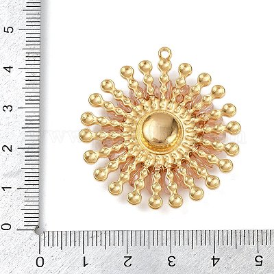 Подвески из нержавеющей стали 304 и смолы в виде цветов STAS-R170-03G-02-1