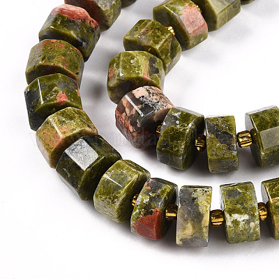 Природные Unakite бисер нитей G-T140-27-1