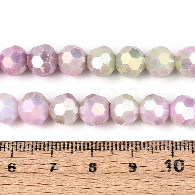 Антикоррозийные гальванические стеклянные бусины EGLA-T021-8mm-15-05-1