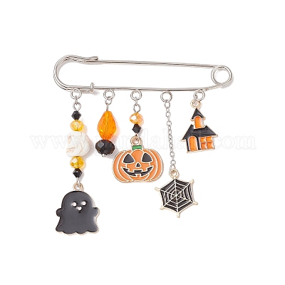 3 шт. 3-х цветные эмалевые броши-булавки на Хэллоуин&nbsp;JEWB-TA00020-1