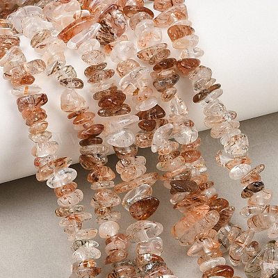 Нити бусин из рутилированного кварца из натурального черного золота&nbsp;G-G905-20A-1