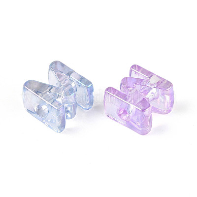 УФ-покрытие прозрачные акриловые европейские бусины OACR-M027-02M-1