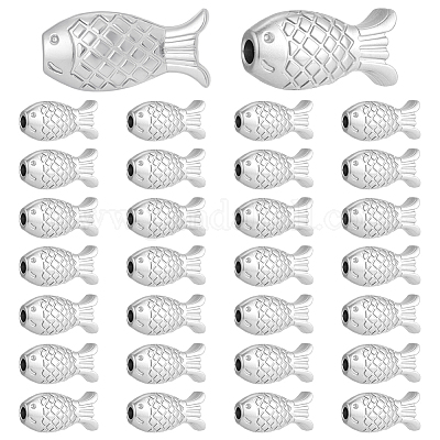 30 шт. бусины из нержавеющей стали марки 304 STAS-UN0064-04-1