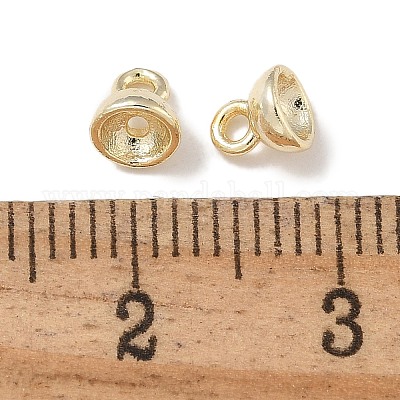 Кулон поручитель с колпачком из латунного бисера KK-P284-15G-02-1