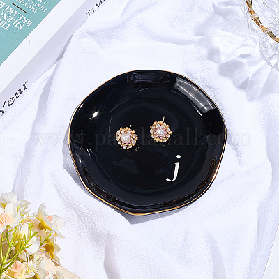 Круглая керамическая тарелка для украшений AJEW-WH20067-015A-1