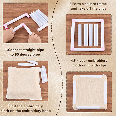 3 шт. 3 стиля пластиковые пяльцы для вышивки крестом DIY-CP0012-44B-1