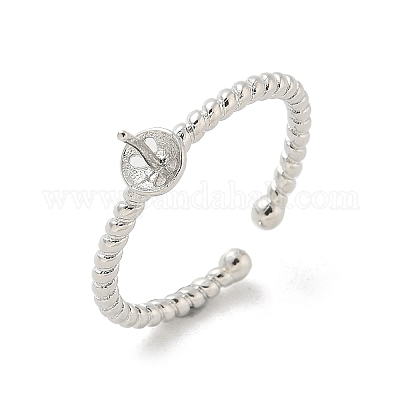 Закрепки кольца из латуни с открытой манжетой KK-G518-02P-02-1