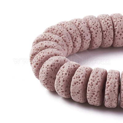 Бусы из натуральной лавы G-F671-02B-14-1