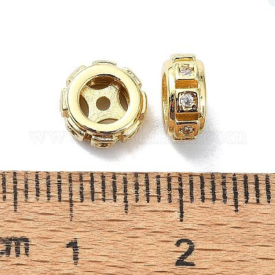 Покрытие стойки латунь микропаве прозрачные кубические циркониевые бусины KK-U014-07G-1