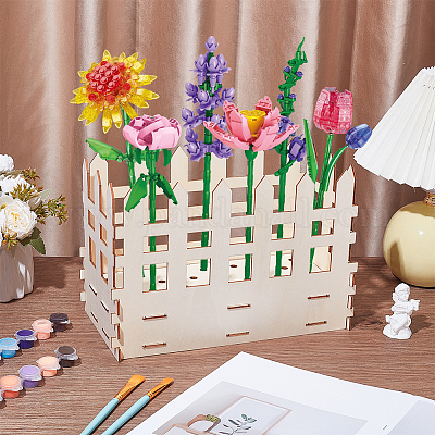 Деревянная головоломка ваза для цветов DJEW-WH0058-40-1