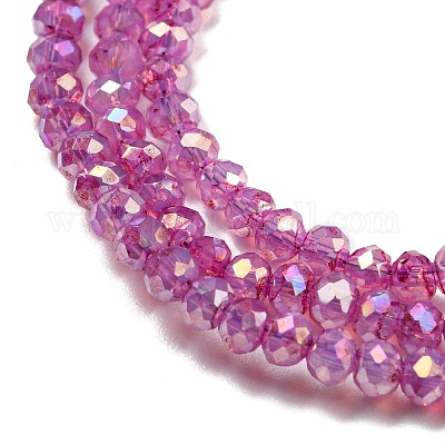 Прозрачная выпечка окрашенные стеклянные бусины нити DGLA-F002-02B-1