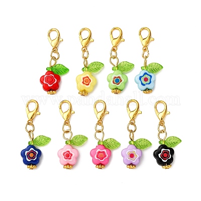 Подвеска из акрилового цветка HJEW-JM04074-02-1