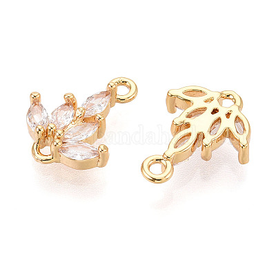 Латунные подвески из прозрачного кубического циркония KK-T078-03G-03-1