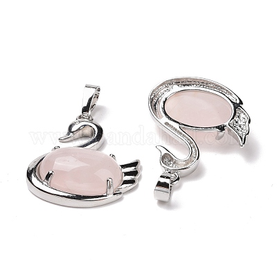 Природного розового кварца подвески G-M385-04P-C-1