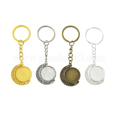 Брелки с подвеской-кабошоном из сплава KEYC-JKC01137-1