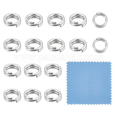 16 шт. 925 разъемных кольца из стерлингового серебра STER-HY0001-17-1
