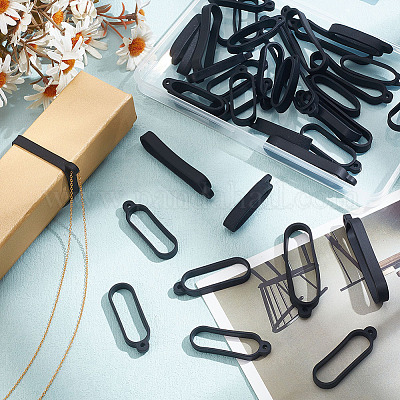 40шт 4 стильных силиконовых держателя колец с защитой от потери SIL-DR0001-03-1