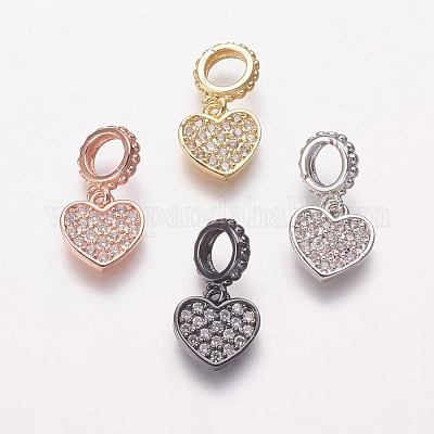 Латунь кубический цирконий европейские подвески с подвесками KK-P134-02-1