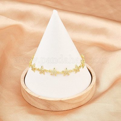 Латунные браслеты-цепочки с микропаве из прозрачных кубических цирконий для женщин BJEW-A090-11E-G-1