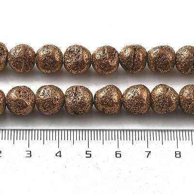 Гальванические бусины из натуральной лавы G-A251-D01-01G-1