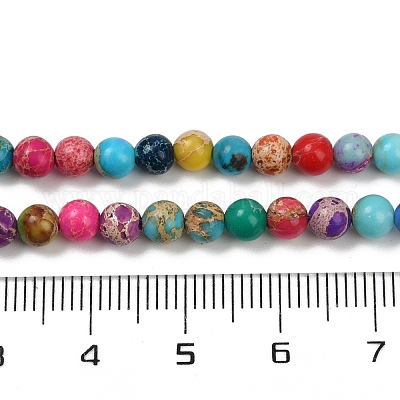 Нити бусин из окрашенного натурального регалита/императорской яшмы/морского осадка яшмы G-B124-C04-03-1