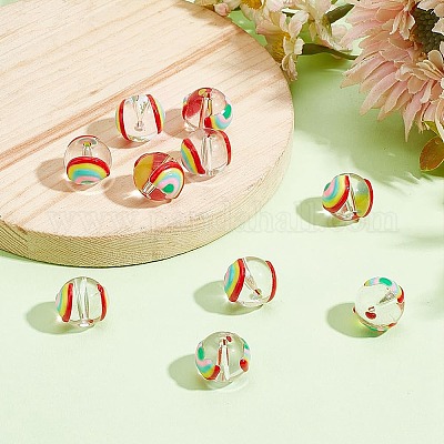 12 шт. Прозрачные стеклянные бусины GGLA-PH0001-59-1