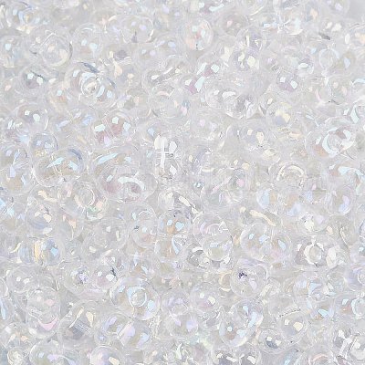 Прозрачный цвет радуги стеклянный бисер SEED-K010-02-1