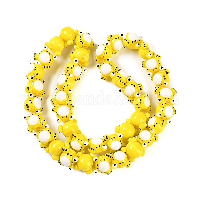 Бусы лэмпворк ручной работы LAMP-P066-07D-1