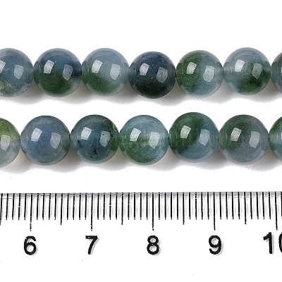 Окрашенные природные белый нефрит бисер пряди G-T138-8mm-2104-1