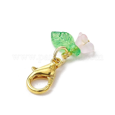 24 шт. 12-х цветные акриловые подвесные украшения в виде цветов HJEW-JM03088-1