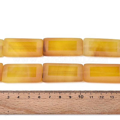 Окрашенные натуральные желтые агатовые бусины G-T144-25A-1