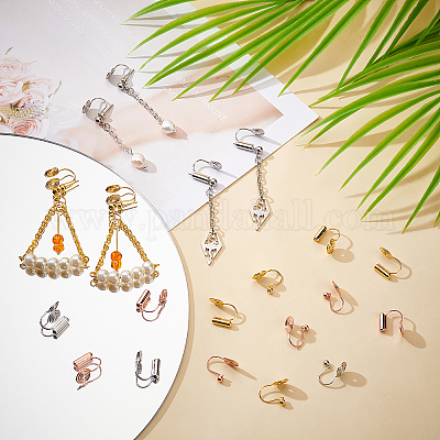 20 шт. 5-х стилевые латунные серьги-манжеты KK-PH0003-94-1