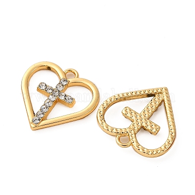 Подвески из сплава и страза PALLOY-S052-01G-E-1