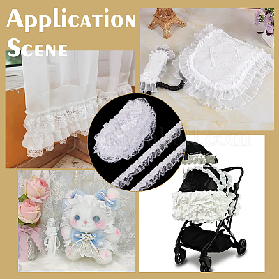 7.7~8 м кружевная лента с цветочным узором OCOR-FG0002-35A-1