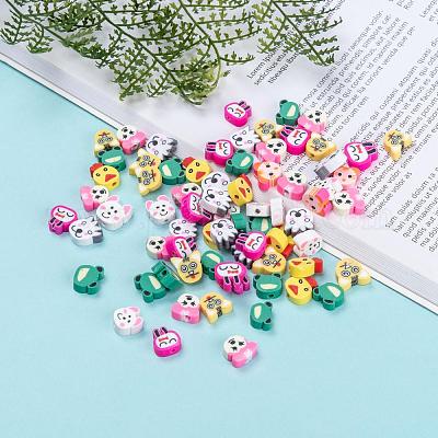 Смешанная форма животных ручной полимерной глины бусы CLAY-R060-1