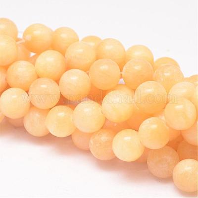 Естественный желтый нефрит бисер нитей G-K115-10-10mm-1